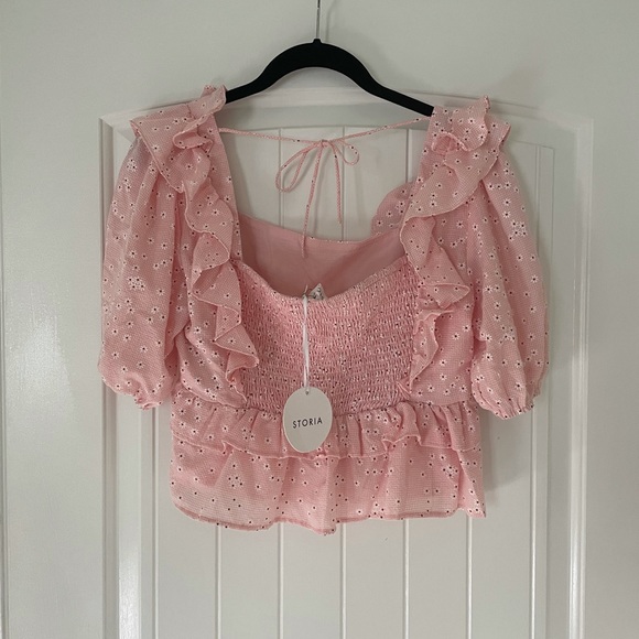 Last kiss blush pink floral crop top - Picture 4 of 4